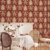 CLASSC SILKS 2 - BOLD VINTAGE DAMASK - CS35622 - VERMELHO - AMBIENTADO