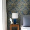 VENETIAN DAMASK - DAMASK - 20910 - AZUL A - AMBIENTADO