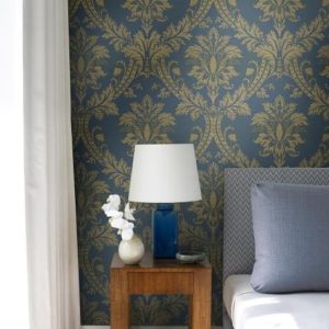 VENETIAN DAMASK - DAMASK - 20910 - AZUL A - AMBIENTADO