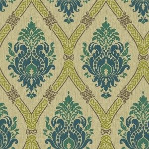 WAVERLY GLOBAL CHIC - DRESSED UP DAMASK - GC8736 - AZUL A