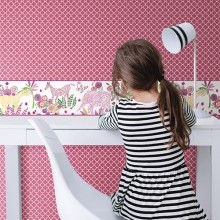 WAVERLY KIDS - DAY DREAM BORDER - WK6881BD - ROSA B - AMBIENTADO