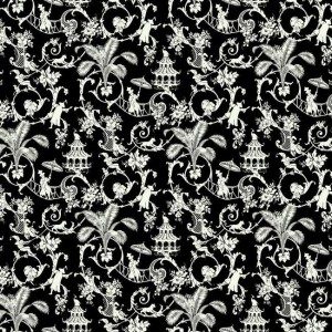 WAVERLY SMALL PRINTS - PALM PLACE - WP2414 - PRETO